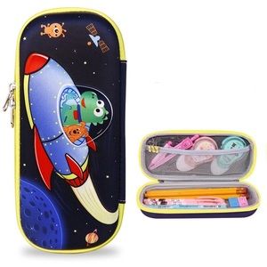 Large Capacity 3D EVA Cute Cartoon Zipped Pencil Case